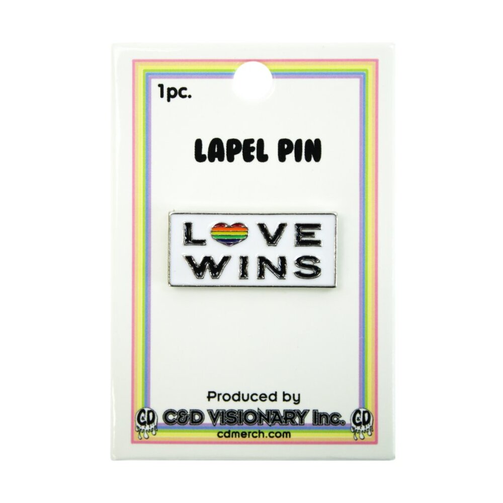 LGBTQ Enamel Pin - Love Wins Gay Pride Flag Cute Rainbow Heart Apparel Gift NWT